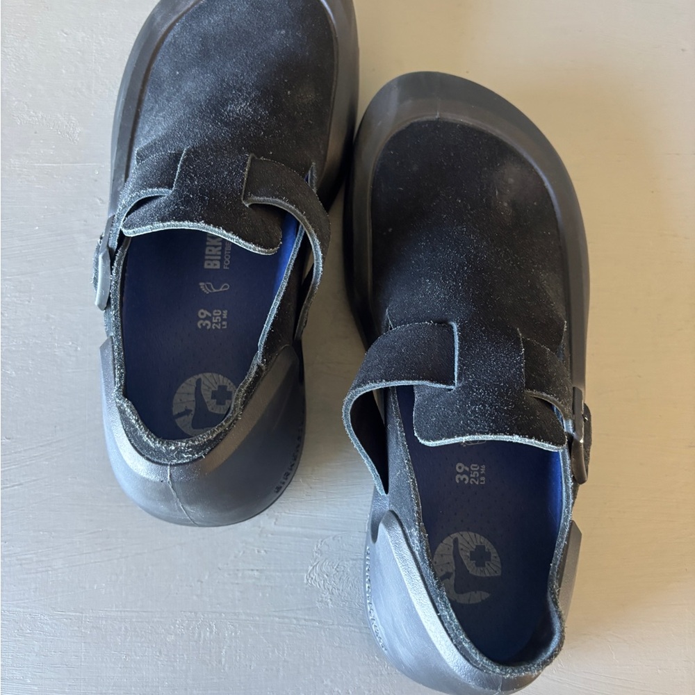 Birkenstock Reykjavik Nubuck Leather Shoes 39N Black - Picture 6 of 12